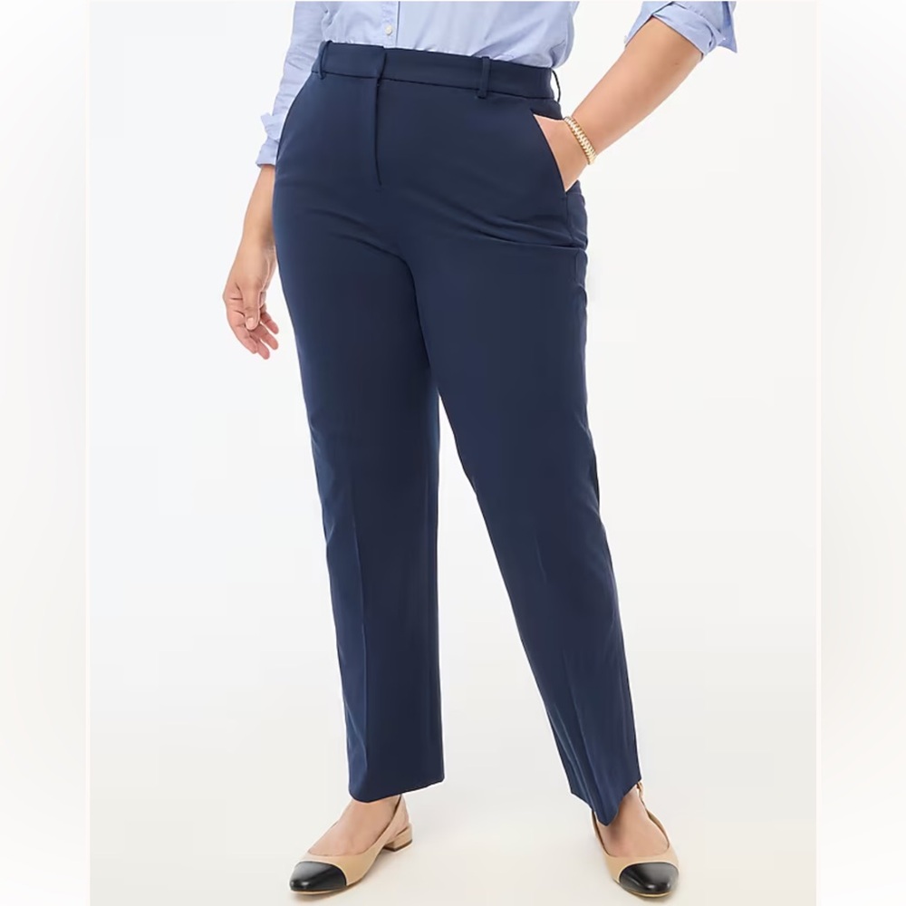 J. Crew Kallie Women's‎ Straight Leg Navy Pants NWT 10P